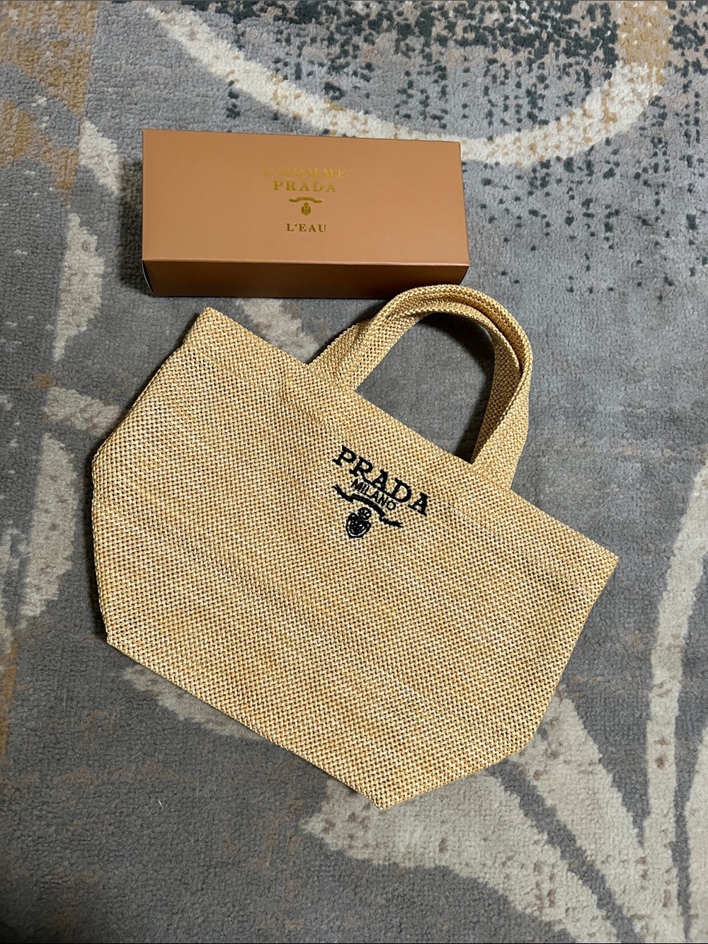 Prada Raffia Logo Tote - Picture 8 of 8